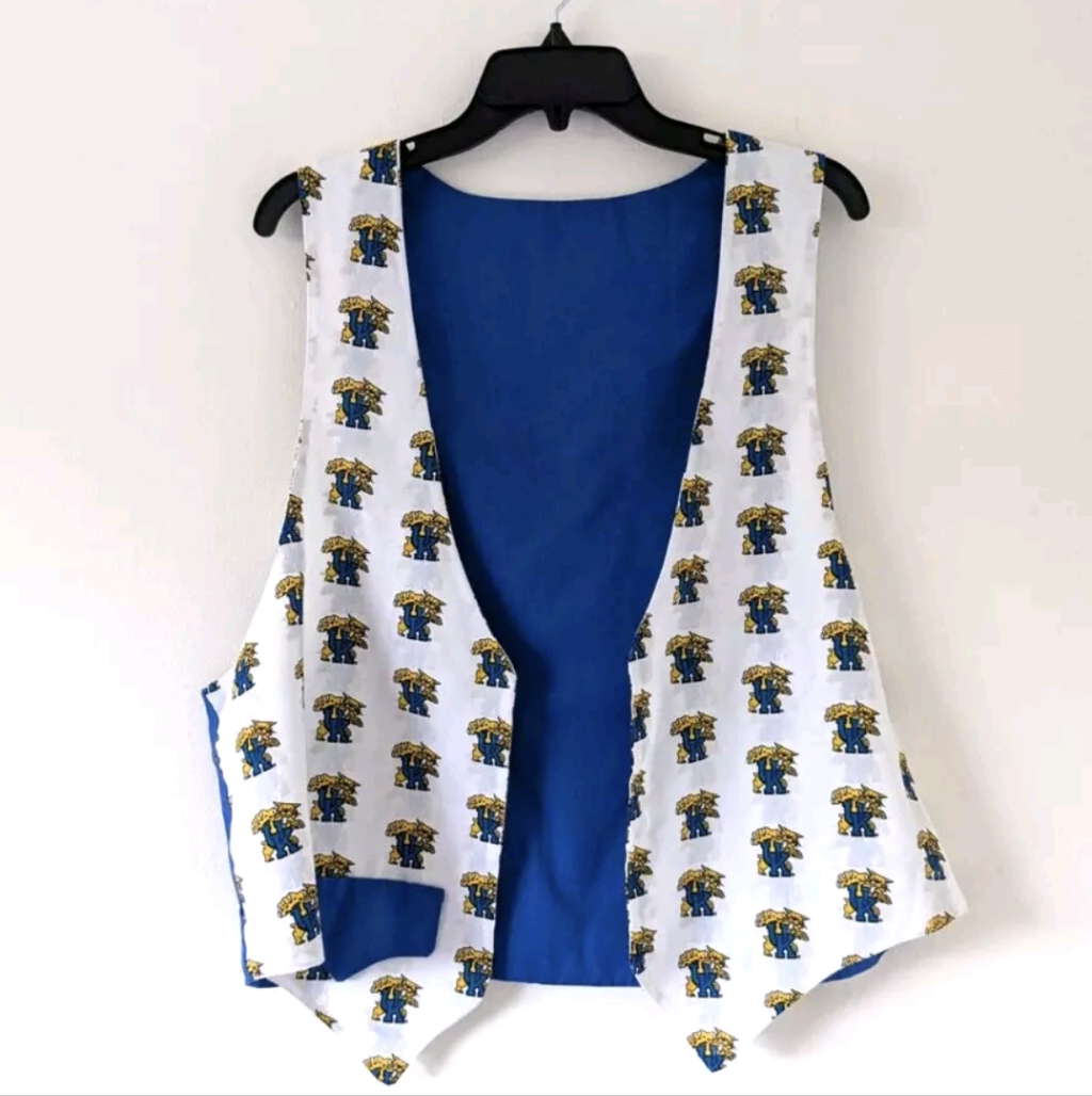 Vintage Kentucky Wildcats Old Logo Handmade Open Front Vest One Size
